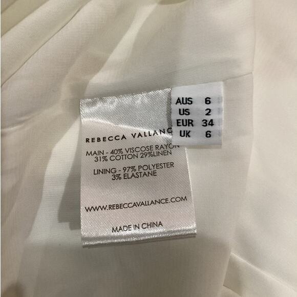 Rebecca Vallance Aimee Open Back Sateen Midi Dress In Ivory Size 2 - Picture 15 of 16